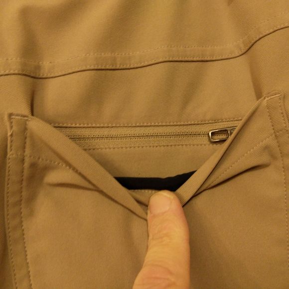 Lululemon ABC pants mens 33 33x35 khaki tan performance stretch flat front - Picture 4 of 9